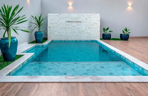 Piscina com led